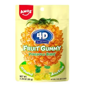 AMOS PINEAPPLE FRUIT GUMMY (24x65g)
