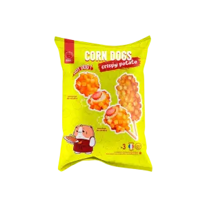 CRISPY POTATO HOT DOG CORN DOG BUDJI (12x285G) + LIVRAISON COMPRISE