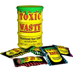 Toxic Waste Hazardously Sour Candy Drum 12x42g